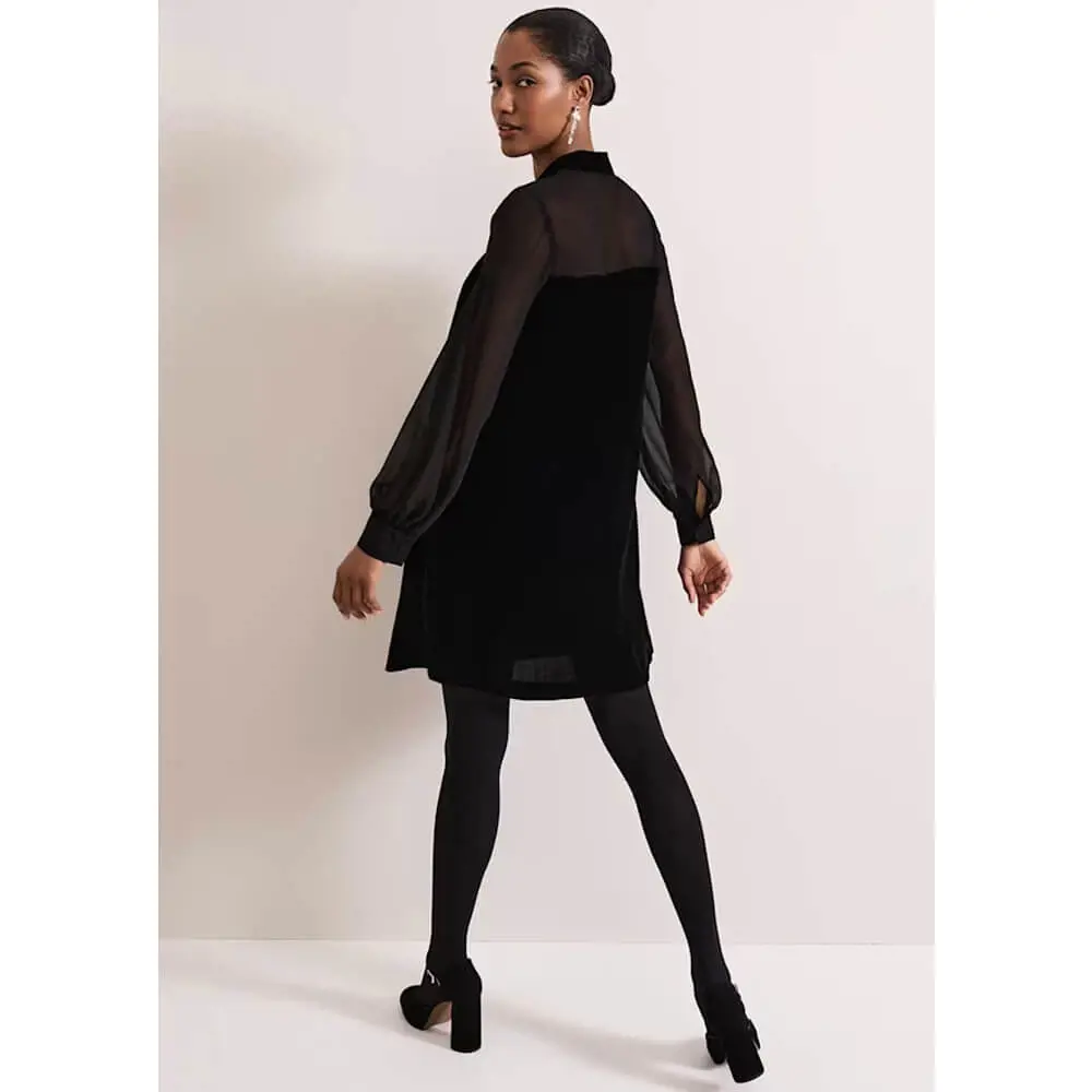 Phase Eight Black Velvet Dress